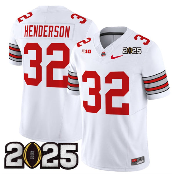 TreVeyon Henderson Ohio State Buckeyes white FUSE jersey