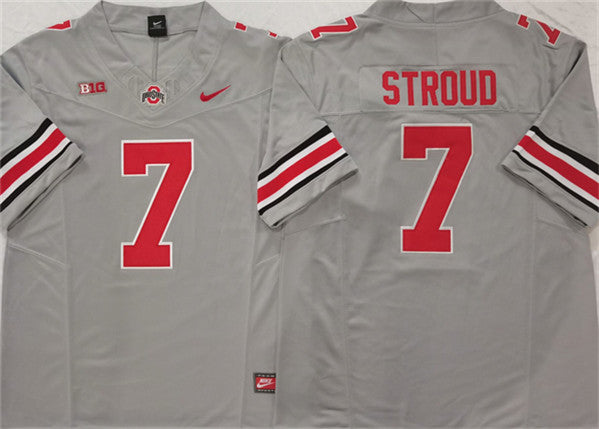 CJ Stroud Ohio State Buckeyes gray FUSE jersey
