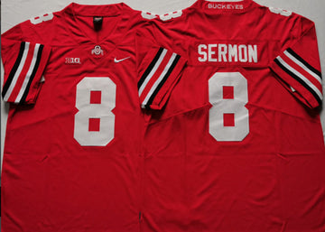 Trey Sermon Ohio State Buckeyes red jersey