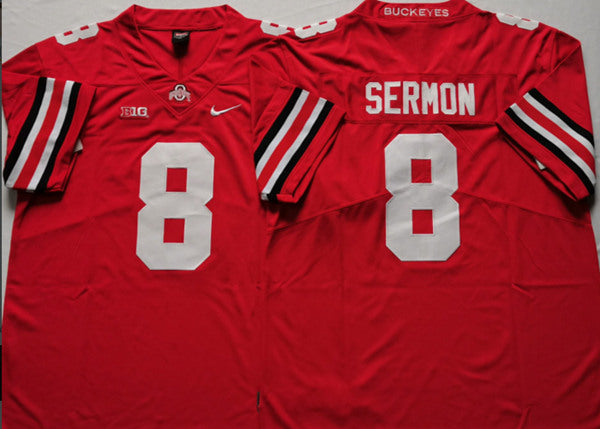 Trey Sermon Ohio State Buckeyes red jersey
