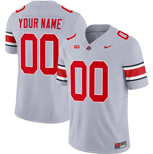 Custom Ohio State Buckeyes gray FUSE jersey