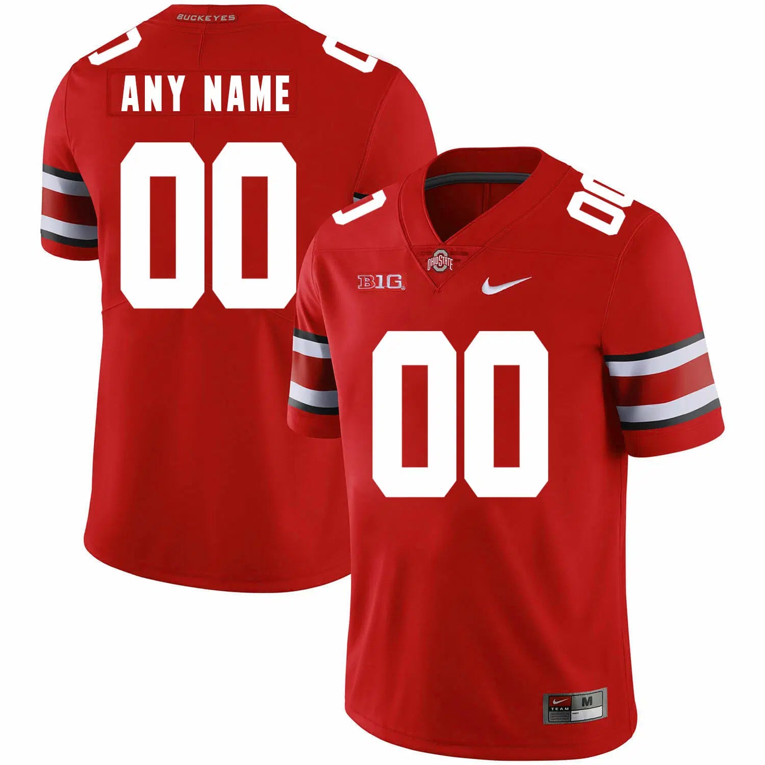 Custom Ohio State Buckeyes red jersey