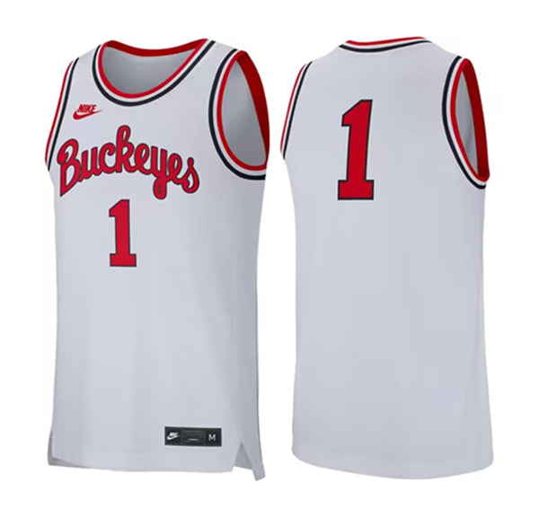 Custom Ohio State Buckeyes white jersey