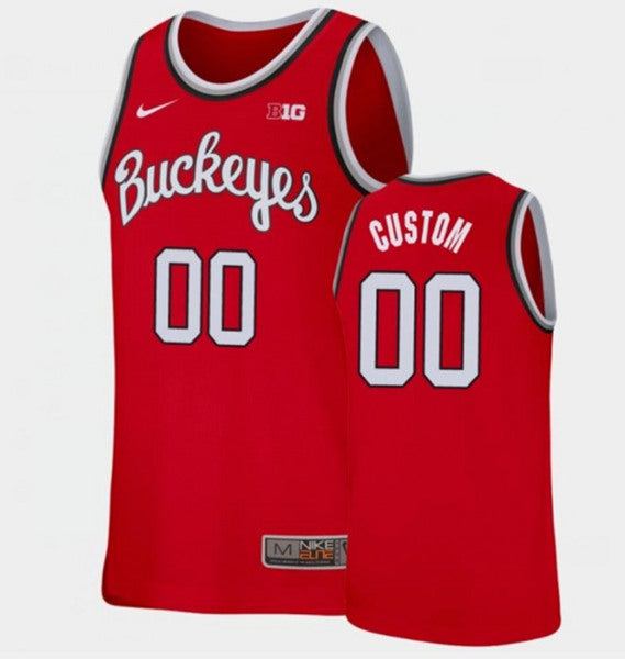 Custom Ohio State Buckeyes red jersey
