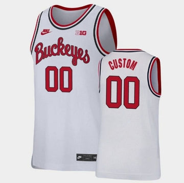 Custom Ohio State Buckeyes white jersey