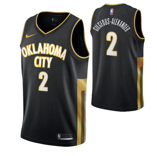 Shai Gilgeous-Alexander Oklahoma City Thunder black City Edition jersey