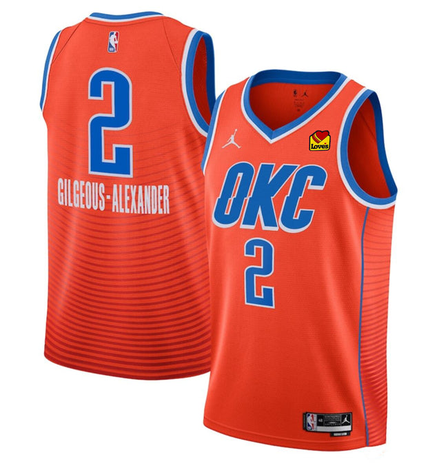Shai Gilgeous-Alexander Oklahoma City Thunder orange jersey