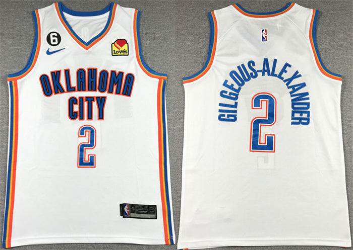 Shai Gilgeous-Alexander Oklahoma City Thunder white jersey