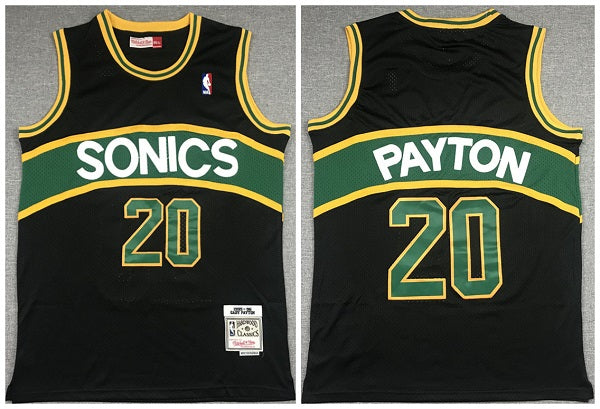 Gary Payton Oklahoma City Thunder black Throwback jersey