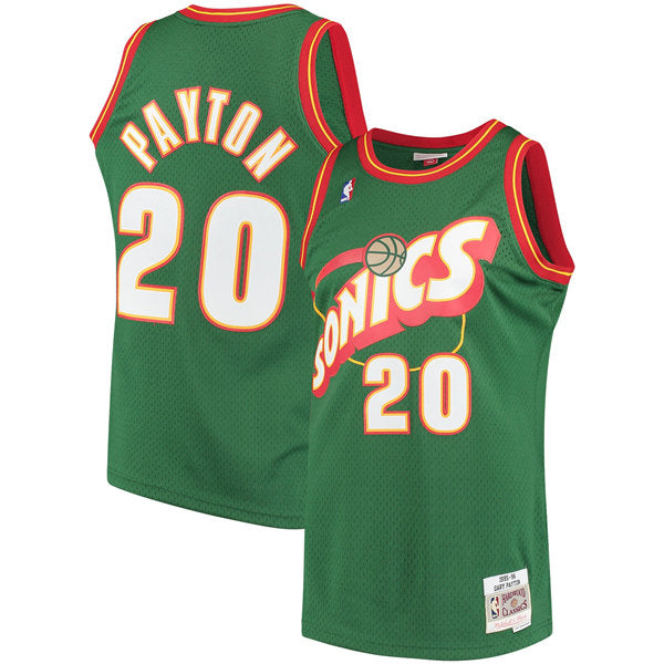 Gary Payton Oklahoma City Thunder green Throwback jersey