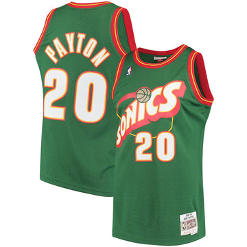 Gary Payton Oklahoma City Thunder green Throwback jersey