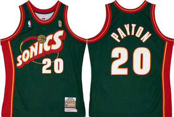 Gary Payton Oklahoma City Thunder green Throwback jersey