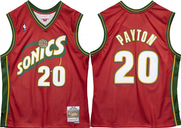 Gary Payton Oklahoma City Thunder red Throwback jersey