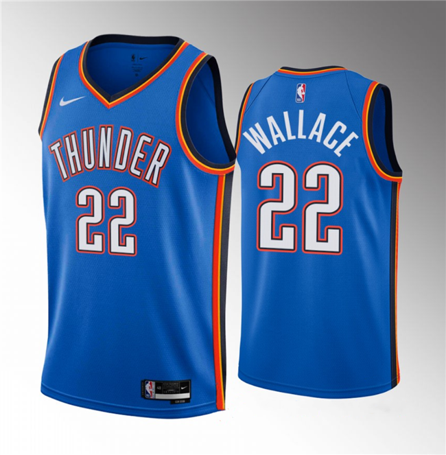 Cason Wallace Oklahoma City Thunder blue jersey