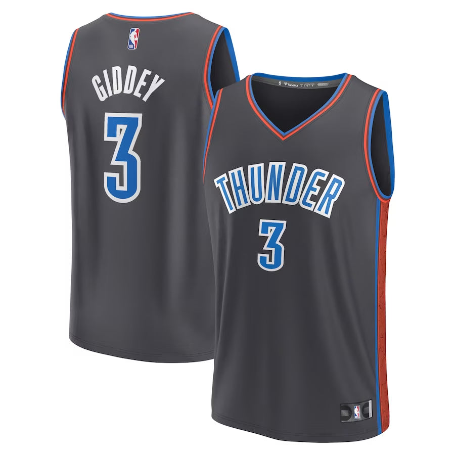 Josh Giddey Oklahoma City Thunder black City Edition jersey