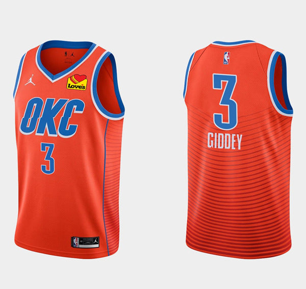Josh Giddey Oklahoma City Thunder orange jersey