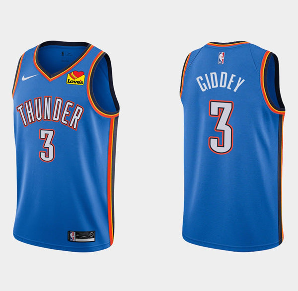 Josh Giddey Oklahoma City Thunder royal jersey