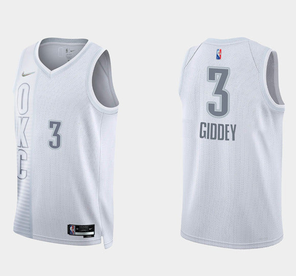 Josh Giddey Oklahoma City Thunder white jersey