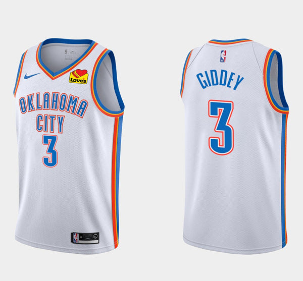 Josh Giddey Oklahoma City Thunder white jersey