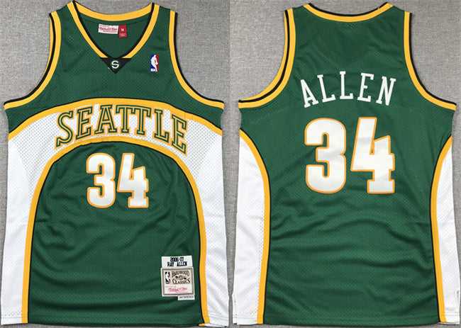Ray Allen Oklahoma City Thunder green Throwback jersey