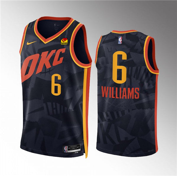 Jaylin Williams Oklahoma City Thunder black City Edition jersey