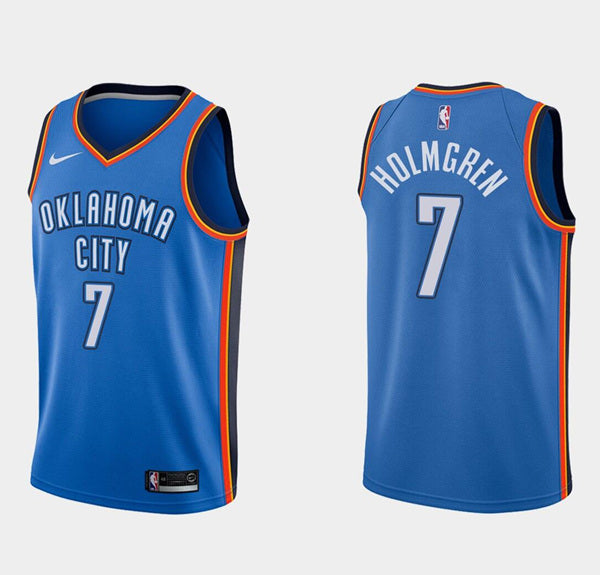 Chet Holmgren Oklahoma City Thunder blue jersey
