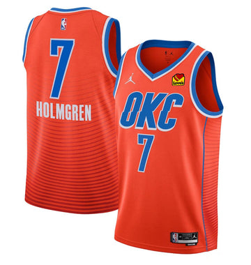 Chet Holmgren Oklahoma City Thunder orange jersey