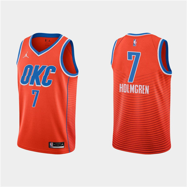 Chet Holmgren Oklahoma City Thunder orange jersey