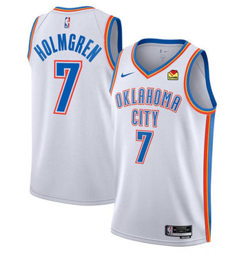 Chet Holmgren Oklahoma City Thunder white jersey