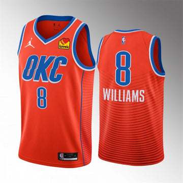 Jalen Williams Oklahoma City Thunder orange jersey