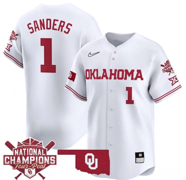 Cydney Sanders Oklahoma Sooners white jersey