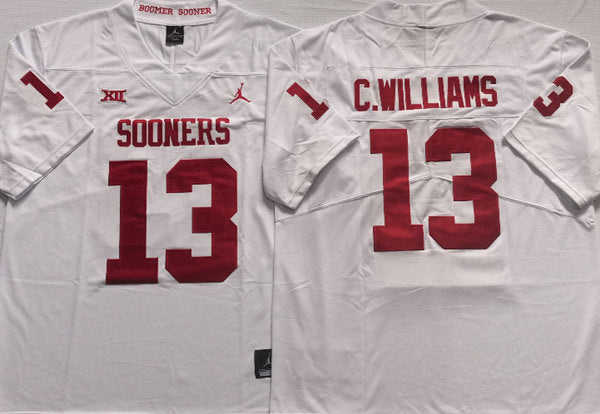 CWILLIAMS Oklahoma Sooners white jersey