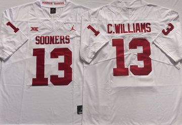 CWILLIAMS Oklahoma Sooners white jersey