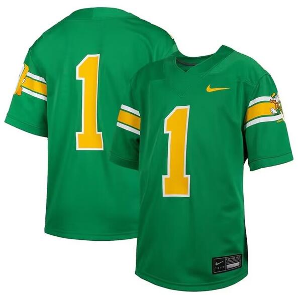 Custom Oregon Ducks green Game jersey
