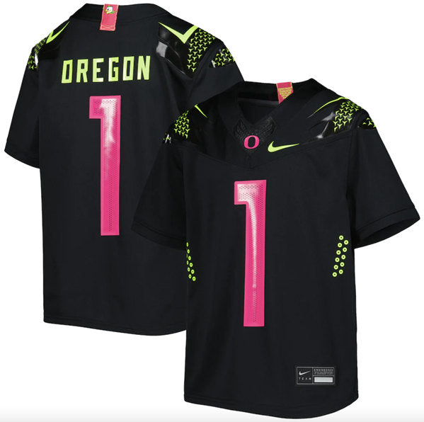 Custom Oregon Ducks pink jersey
