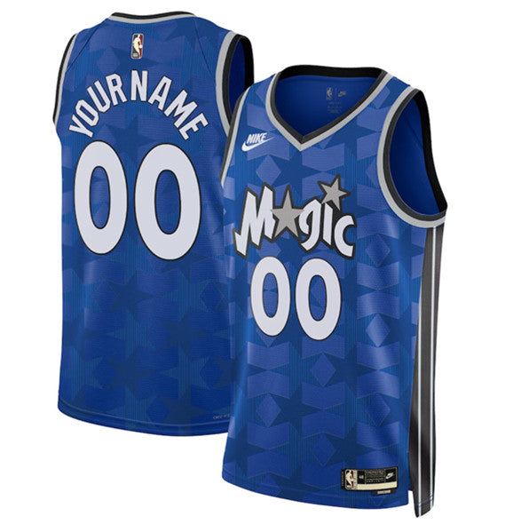 Custom Orlando Magic blue Classic jersey