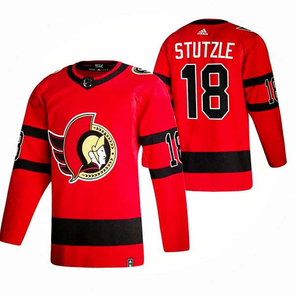 Tim Stutzle Ottawa Senators red Reverse Retro jersey