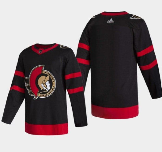 Custom Ottawa Senators black Home jersey