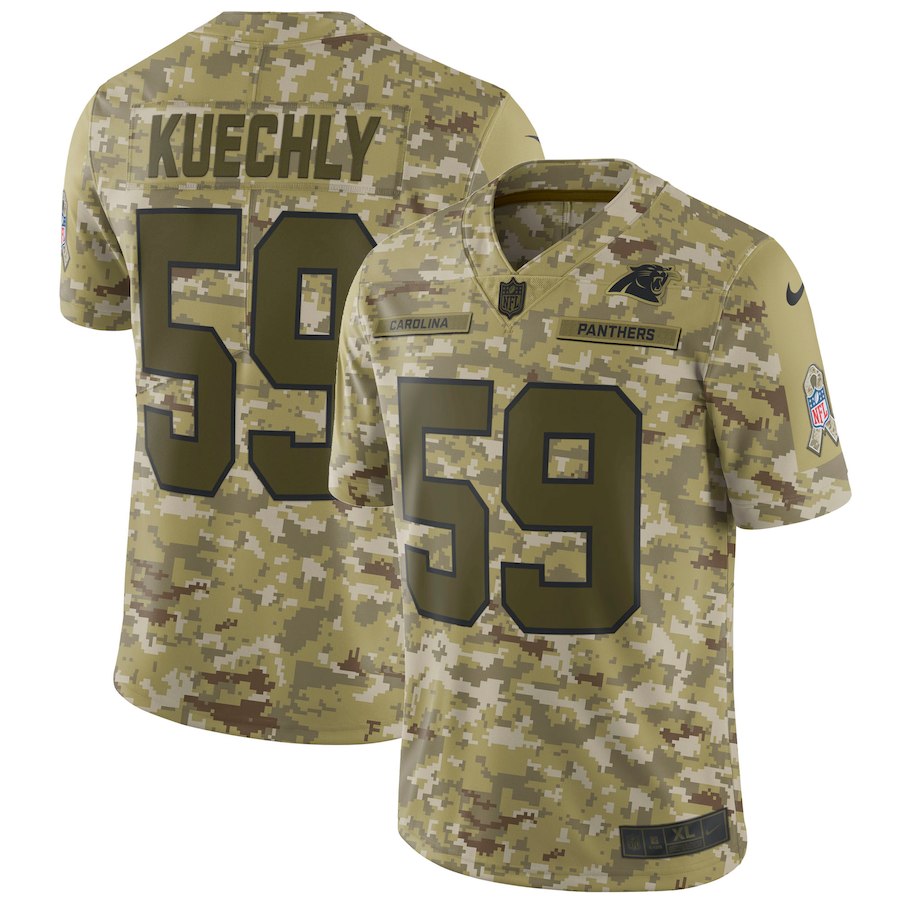 Luke Kuechly Carolina Panthers camo Salute To Service jersey