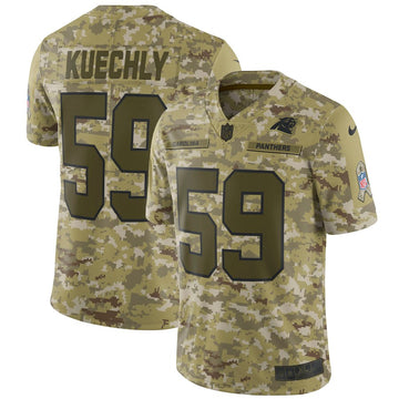 Luke Kuechly Carolina Panthers camo Salute To Service jersey