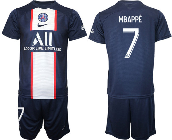 Mbappe Paris Saint-Germain navy Home jersey