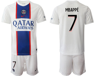 Mbappe Paris Saint-Germain white Away jersey