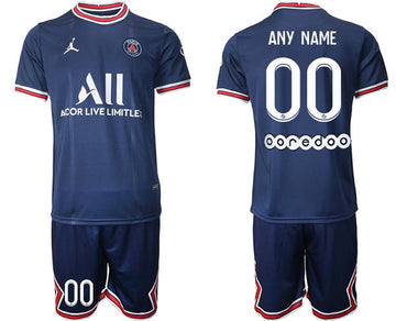 Custom Paris Saint-Germain blue jersey