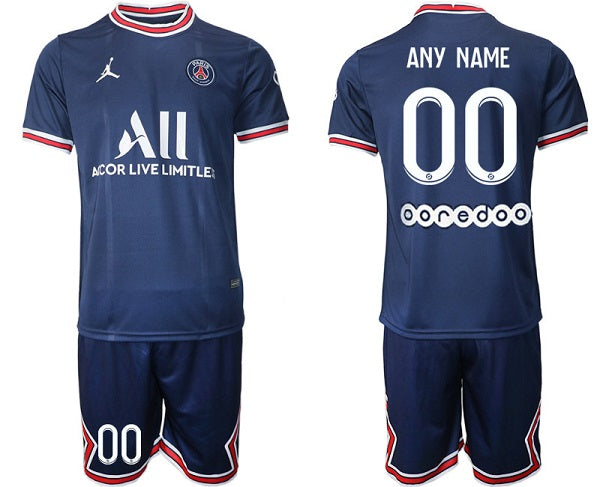 Custom Paris Saint-Germain blue jersey