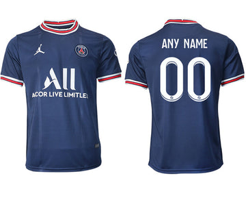 Custom Paris Saint-Germain navy Home jersey