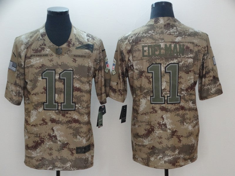Julian Edelman New England Patriots camo Salute To Service jersey