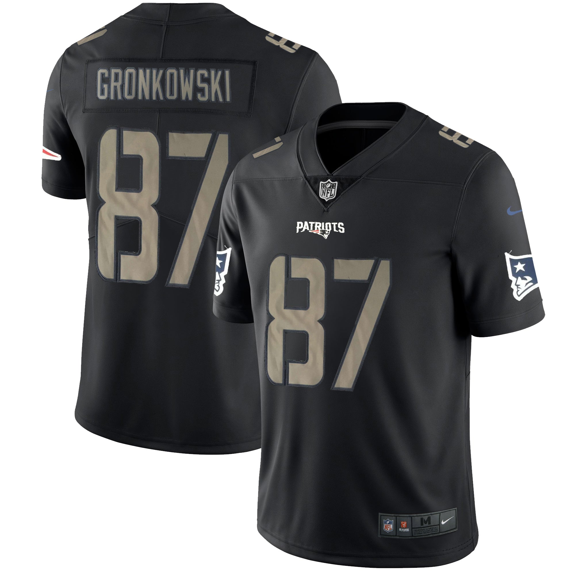 Rob Gronkowski New England Patriots black jersey