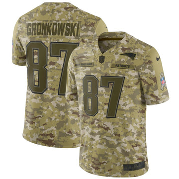 Rob Gronkowski New England Patriots camo Salute To Service jersey