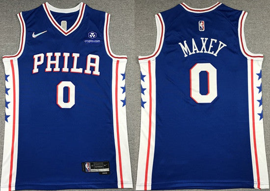 Tyrese Maxey Philadelphia 76ers royal jersey