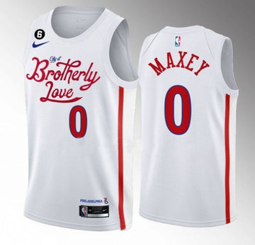 Tyrese Maxey Philadelphia 76ers white City Edition jersey